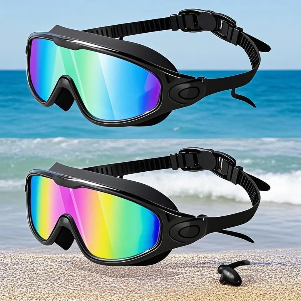 Professional swimming glasses Swim glasses with earplugs Nose clip Adjustable strap Water sports swimming glasses