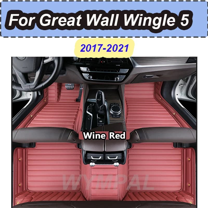 LUXURI Tappetini Auto Per La Grande Muraglia Wingle 5 2017 2018 2019 2020 2021 Rilievi Del Piede Personalizzati Automobile Tappeto Accessori Interni