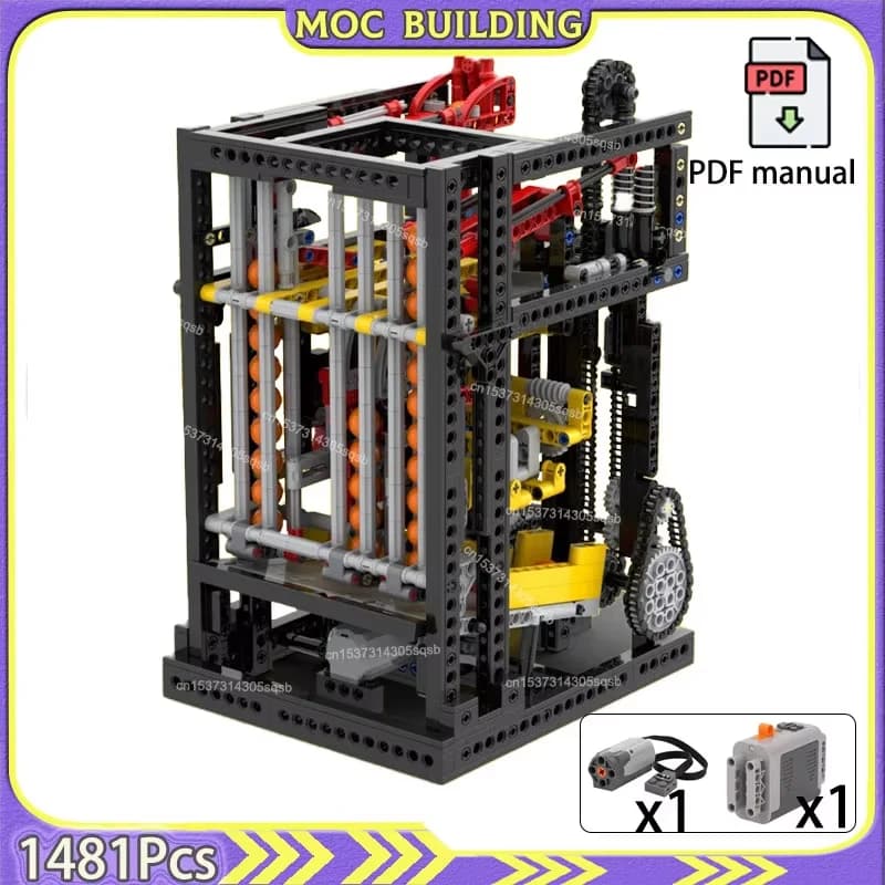 MOC Buidling Block Orologio a sfera verticale Modulo GBC Tecnologia motore macchina Mattoni Giocattoli educativi Regali