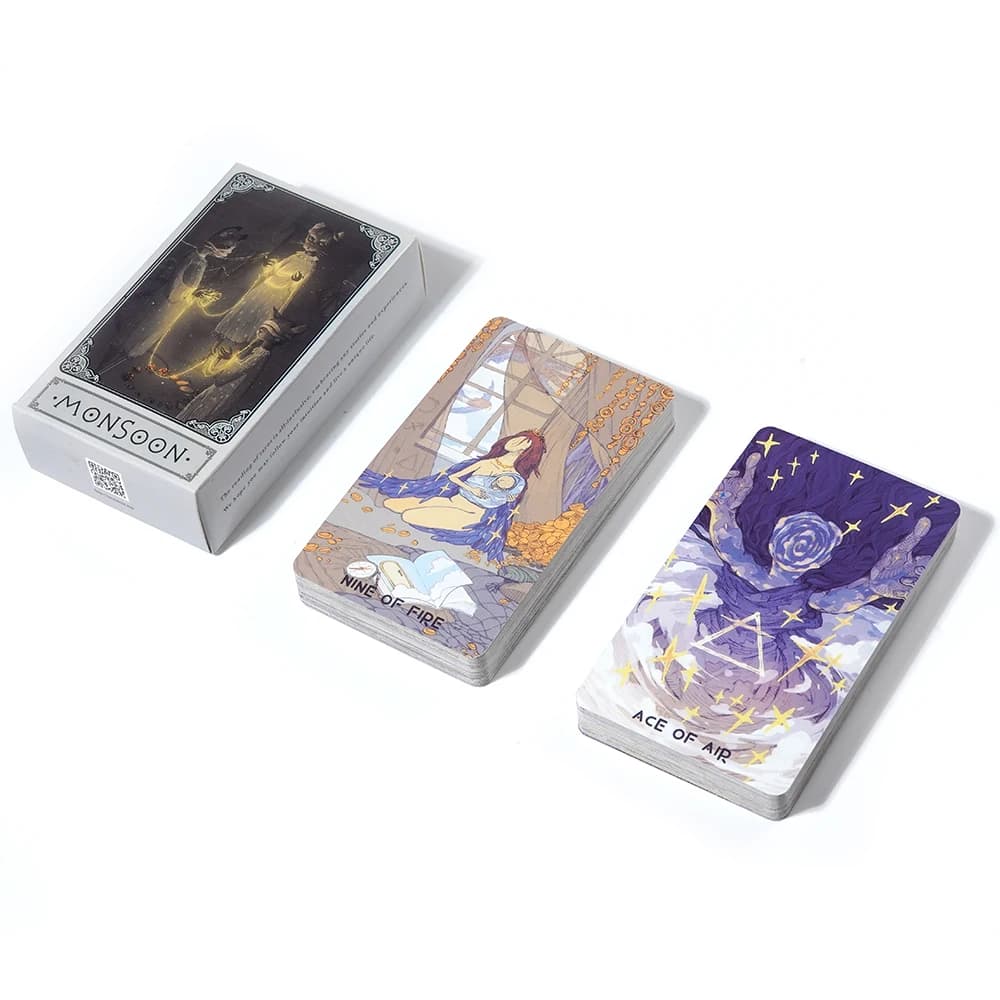 The Monsoon Tarot 78 Mazzo di tarocchi Carte dei tarocchi originali per principianti e strumento di divinazione dei tarocchi di Light Seer