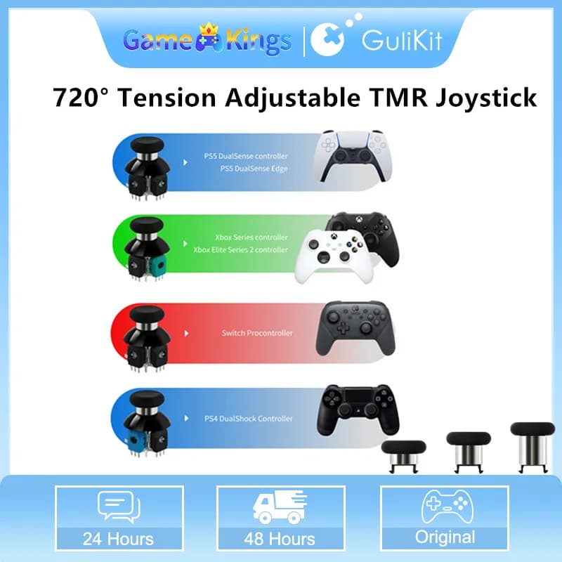 720 ° Accessori GuliKit per joystick TMR regolabili a tensione per controller gamepad Switch Pro Xbox Series/PS4 PS5/PS5 Edge