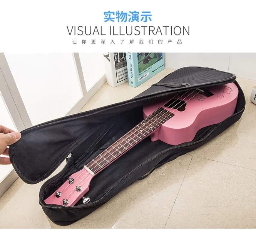 Custodia imbottita per ukulele con imbottitura in cotone spesso per concerti soprano tenore, dimensioni, custodia protettiva per strumenti, parti di chitarra
