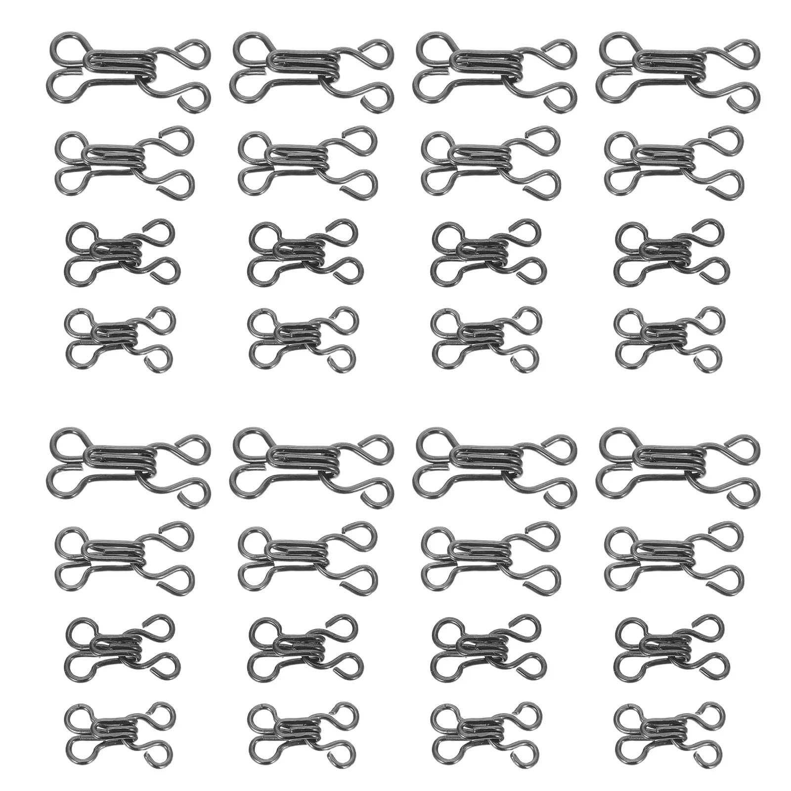 200Pcs Metal Hook and Eye Sewing Kit Invisible Garment Closures for Bra Skirt Trouser Fastener DIY Clothing Repair and