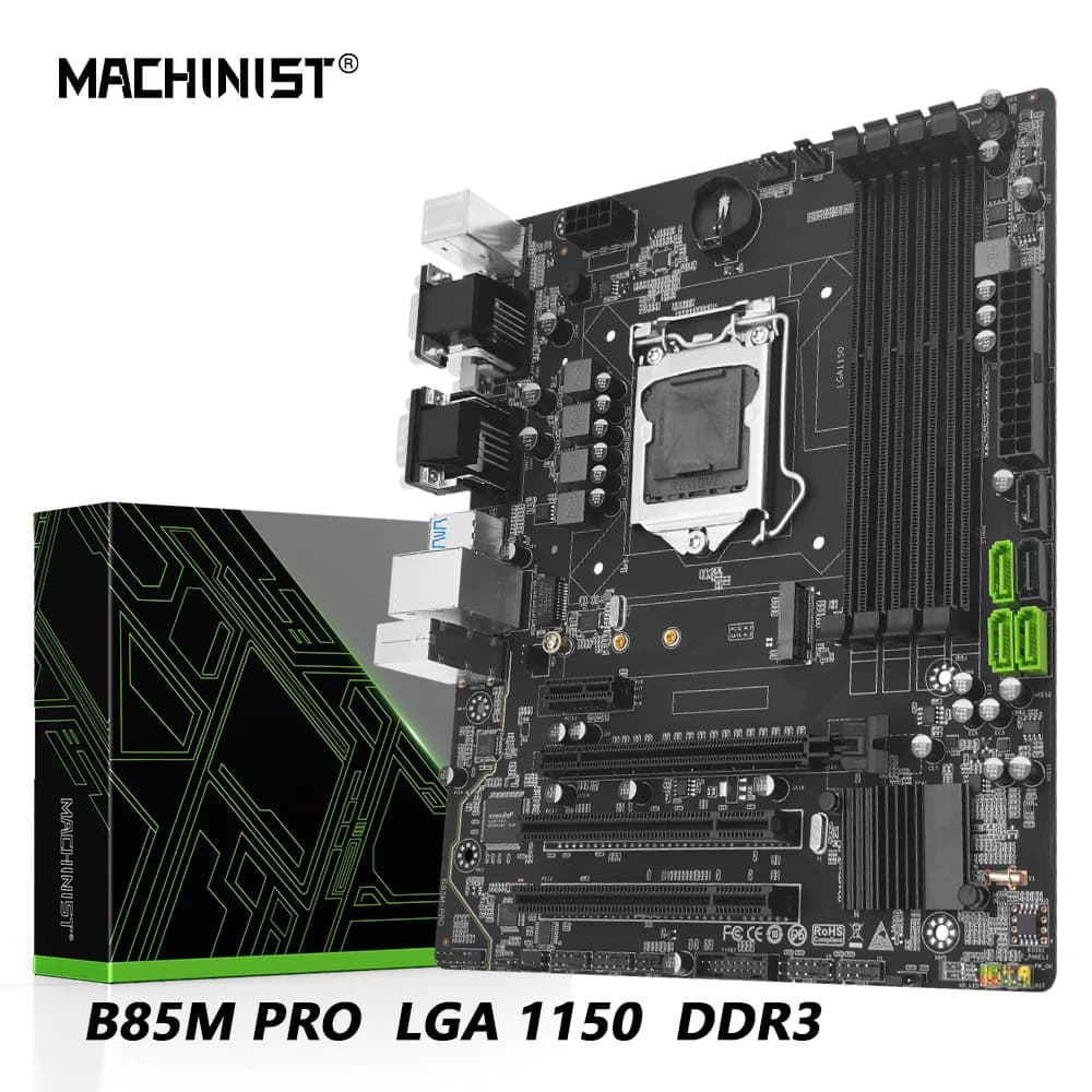 Scheda madre MACHINIST B85M PRO Intel LGA 1150 CPU I3 I5 I7 con supporto tecnologico per CPU e slot di memoria DDR3 dual channel