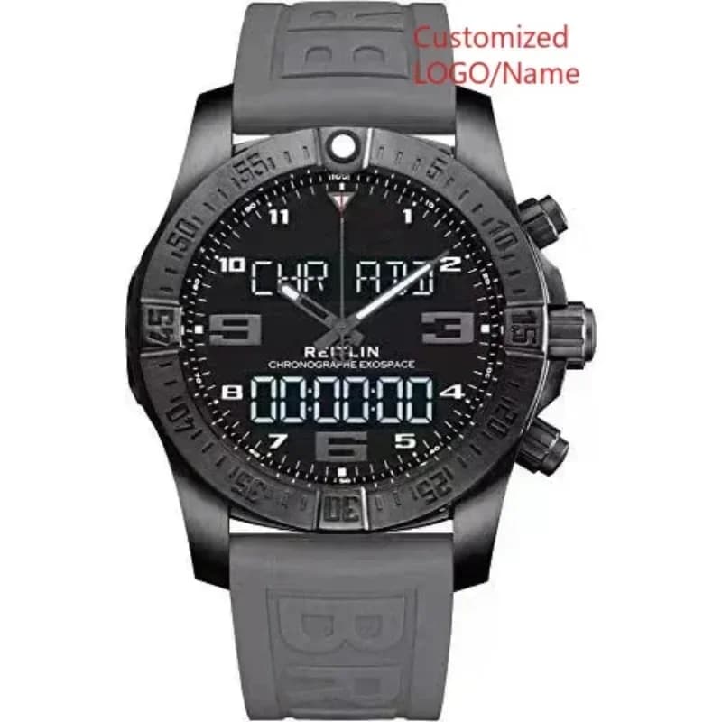 A88 Store Orologi da Polso Sportivi Aeroespaziali Evo per Uomo, Orologio Digitale di Lusso Nero Blu con Cinturino in Gomma, Orologi alla Moda Personalizzati