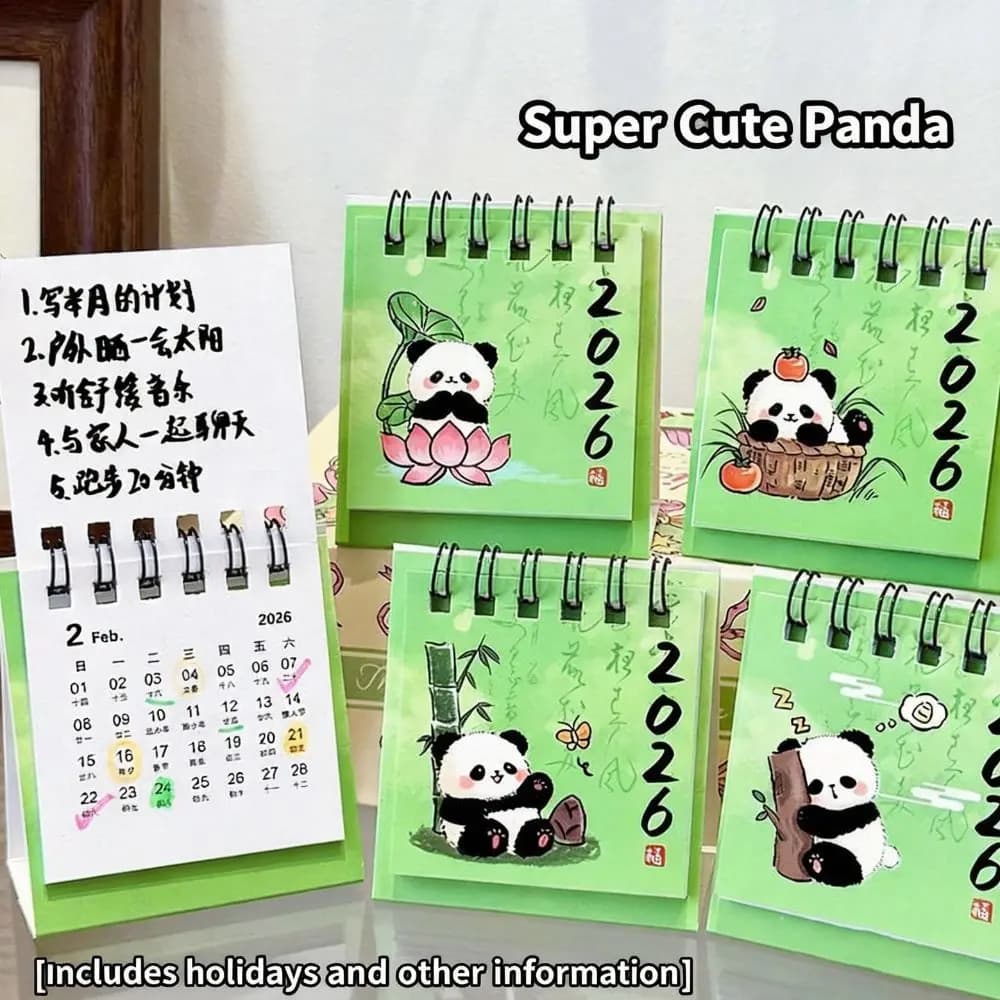 Moda stile cinese mini calendario di carta da tavolo agenda annuale per notebook pianificatore agenda multifunzione organizzatore decorazioni per la casa