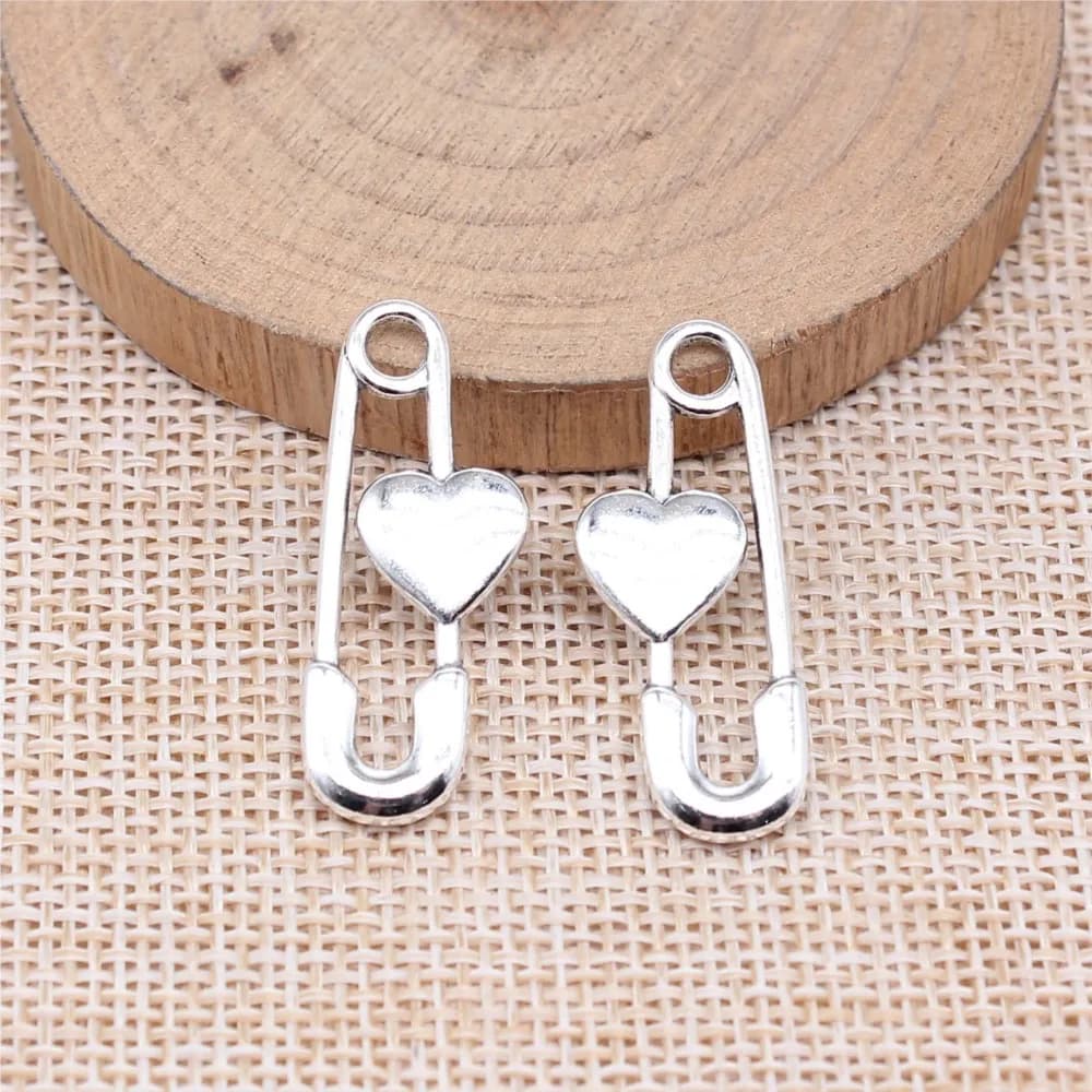 20 pz/lotto classico amore spilla charms portachiavi pendente per braccialetti fatti a mano fai da te collana orecchini gioielli accessori artigianali