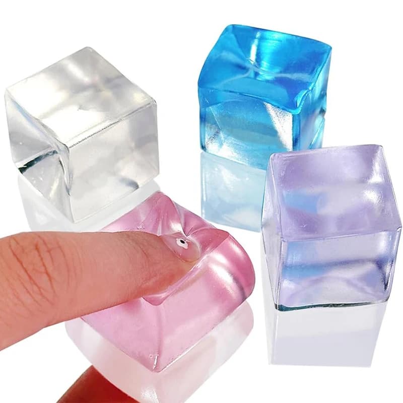 Squishy Ice Cube Fidget Toys per l'ansia ADHD Anti stress Spremere palline Bambini e adulti Decompressione Bomboniere Regali