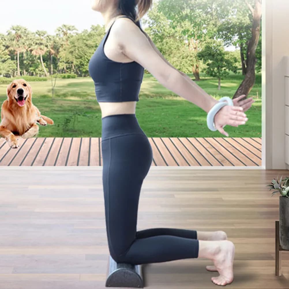 1 Paio di Rulli in Schiuma Semicircolari per Yoga, Strumento di Equilibrio per Stabilizzazione Spinale, Ri-educazione Muscolare e Coordinazione