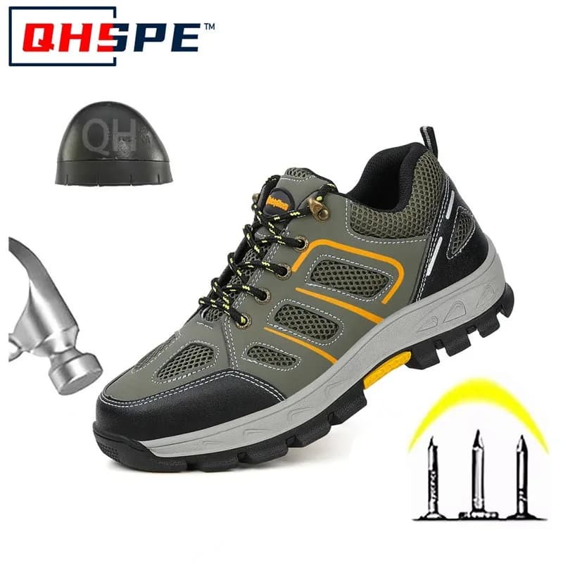 2025Ultime scarpe da lavoro antinfortunistiche estive per uomo Stivali con punta in acciaio indistruttibili traspiranti Calzature maschili Scarpe da trekking anti-sfondamento