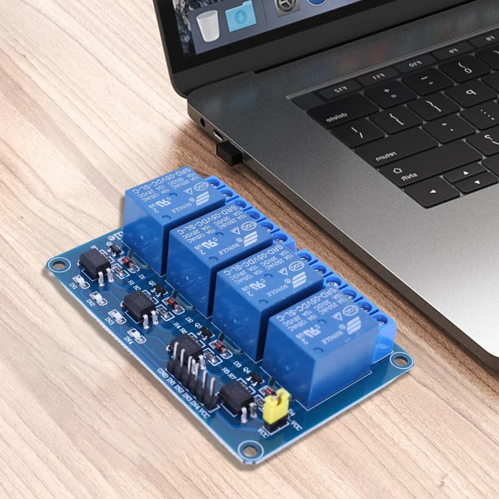 Relay Card 4 Channels 5V 12V with Optoisolator, Relè Expansion Module AVR 51 PIC, Shield Relè 4 Vie for Arduino