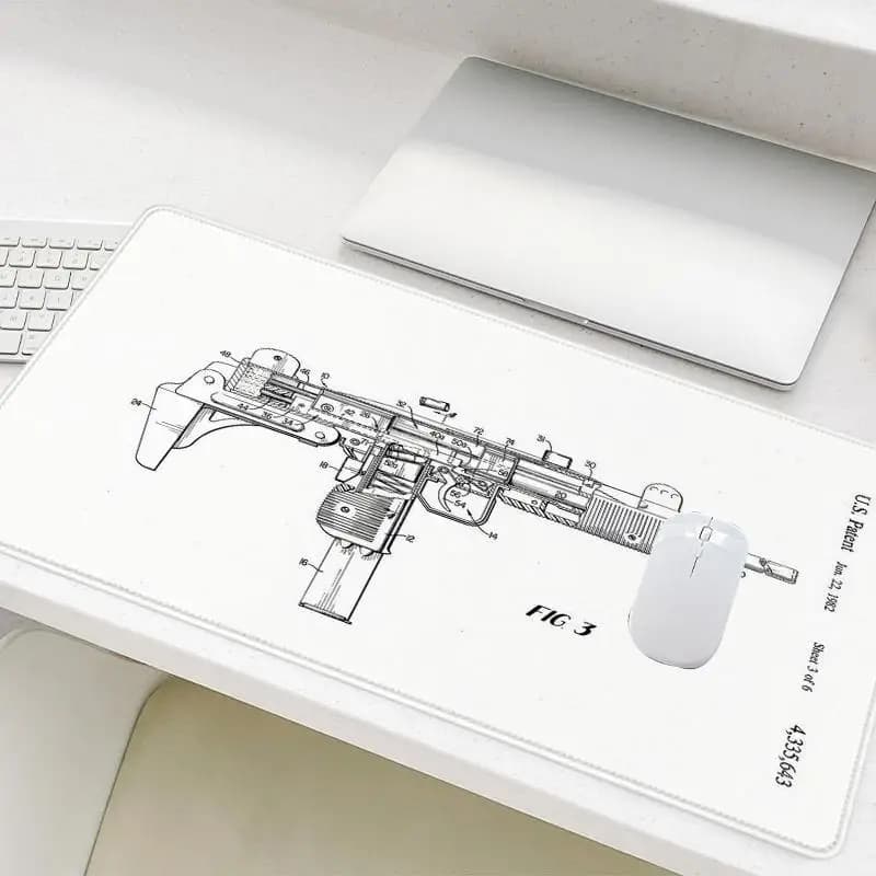 Tappetino per Mouse da Gaming con Base in Gomma Antiscivolo e Bordo Cucito per Scrivania, Laptop, Computer, Accessori da Ufficio