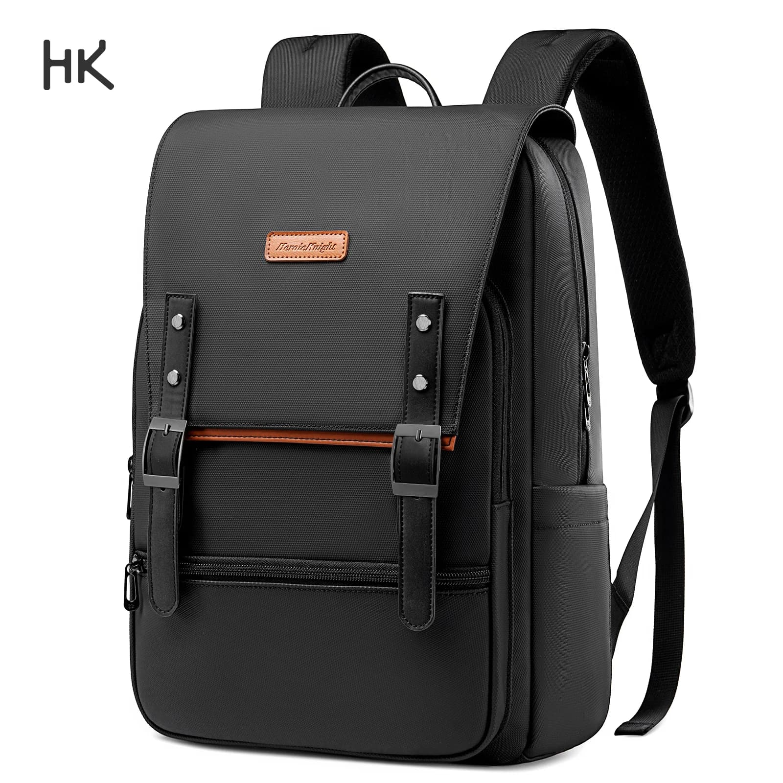 Zaino Elegante HK per Affari, Semplice Zaino per Laptop da 15.6 Pollici, Impermeabile, da Uomo, per Viaggi, Lavoro, Ufficio, Stile Vintage, Borsa Scolastica