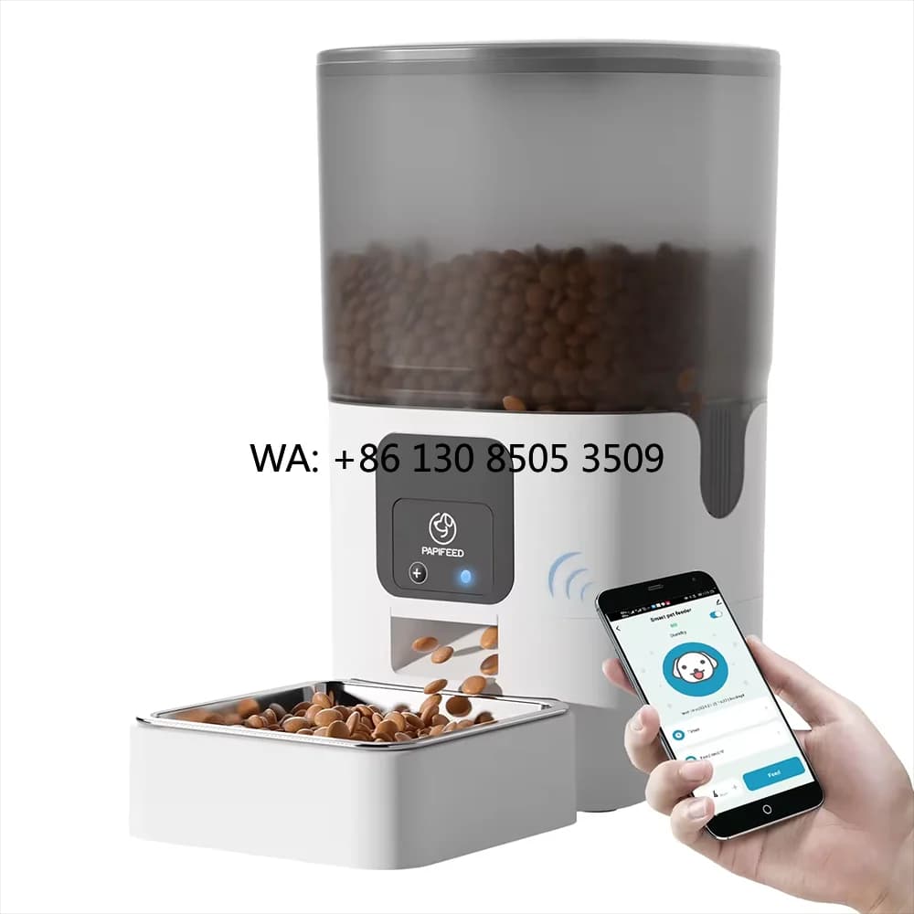 OEM Automatic Smart Pet Feeder Stainless Steel Dog and Cat Food Dispenser with Battery Power Slow Food Timed Auto Bowls
