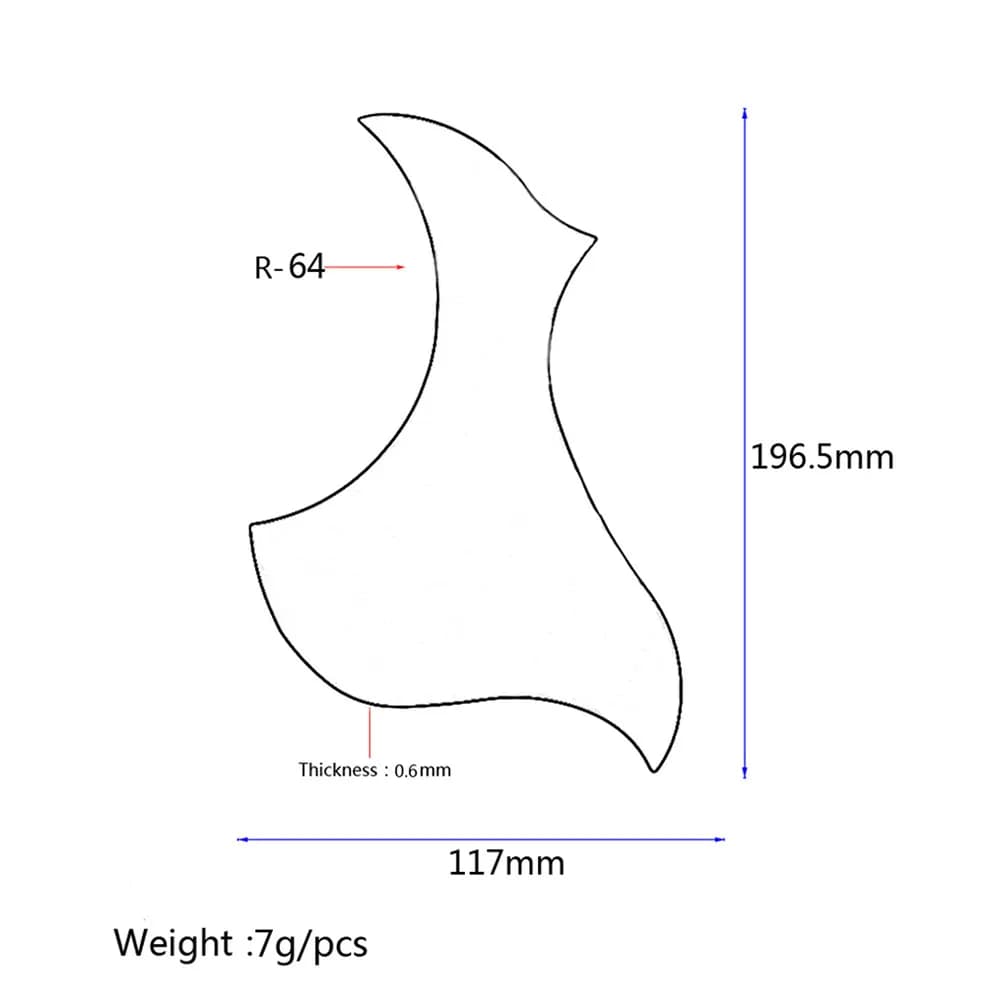 Battipenna per Chitarra Autoadesivo, Accessori per Chitarra Folk, Protezione Superficiale in PVC, Battipenna in Plastica Durevole