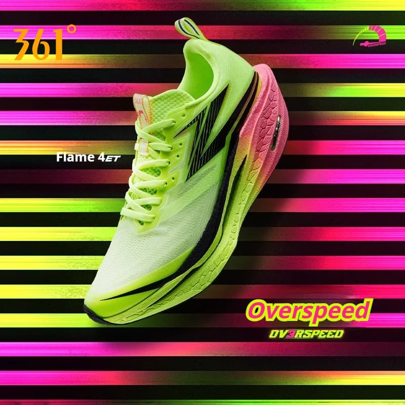 361 Degrees Flame 4 ET Men's Running Shoes Racing Marathon Shock-absorbing Rebound Breathable Cushioning Male Sneakers 672612223