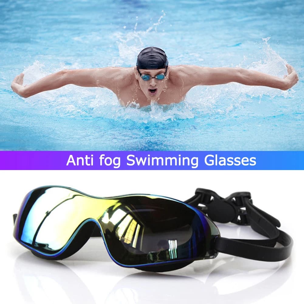 Adjustable Professional Swimming Eyelets with Electroplated Lenses, Pool-Free Diving Glasses, For Women, Men, Boys and Children
