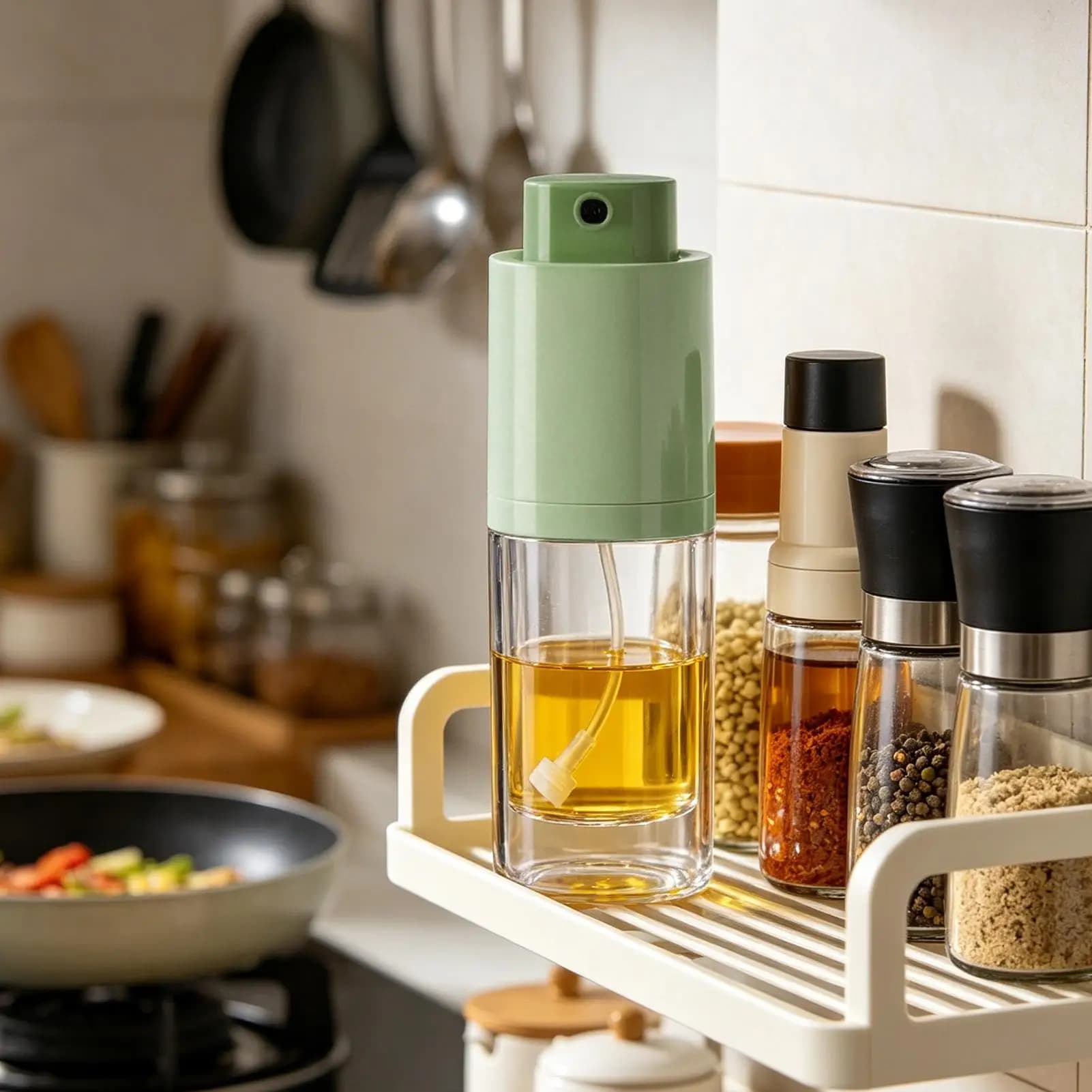 Spruzzatore di olio d'oliva a prova di perdite, nebulizzatore preciso per cucinare, per barbecue, friggitrice ad aria, cottura al forno, frittura, marinatura della carne