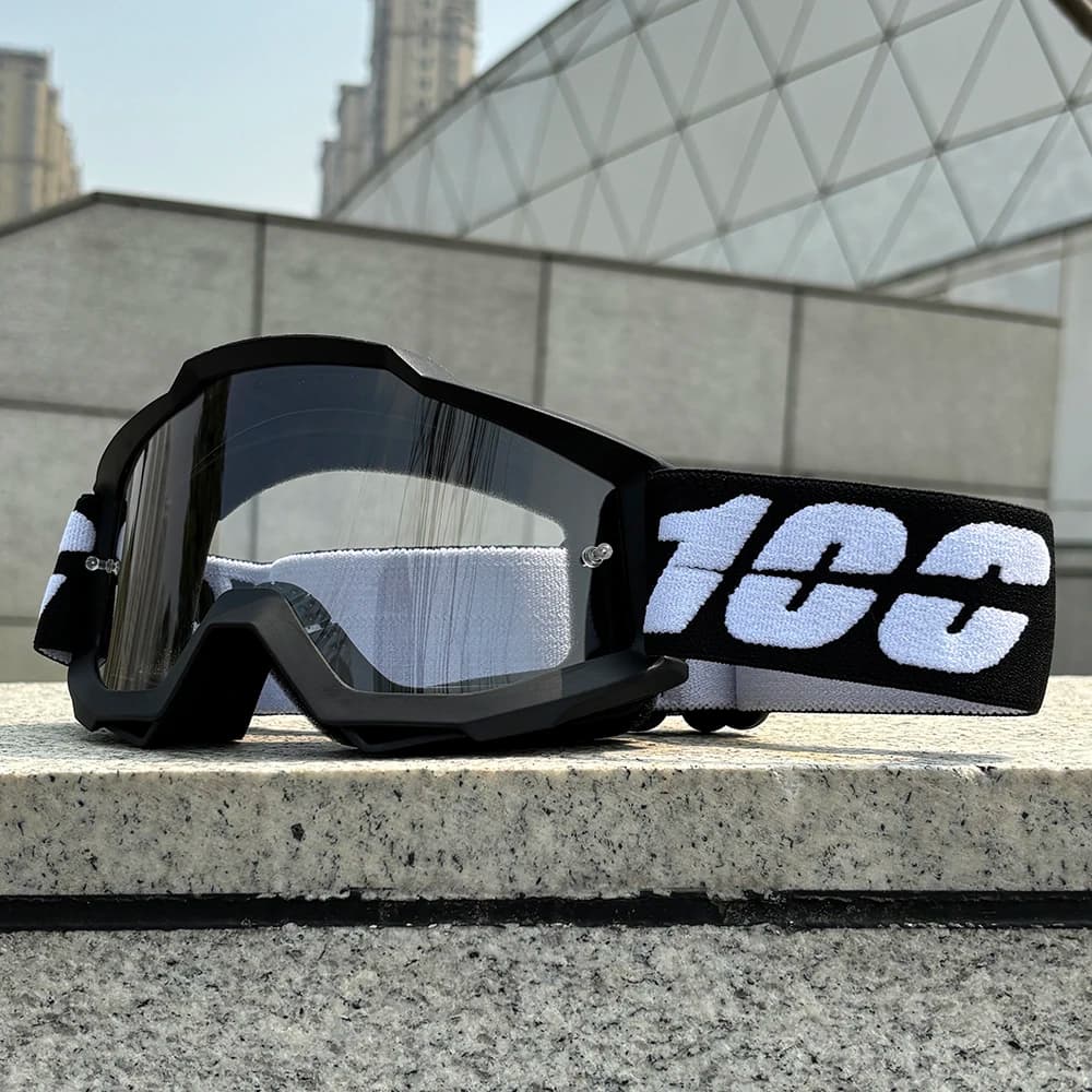 Hot 100 Motorcycle Glasses Motorcycle Glasses MX Helmet Moto Dirt Bike ATV Skiing Outdoor Sports Glasses Glass Scooter Glass Mask