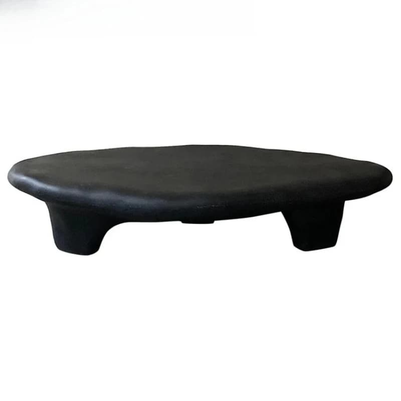 #cobblestone shape coffee table black wabi style designer small apartment living room modern minimalist special-shaped t