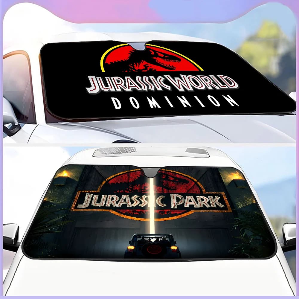 J-Jurassic P-Park D-Dinosaur Parabrezza per auto Parasole Copertura Pieghevole Automotive Parasole Visiera Finestra Riflettore UV Auto