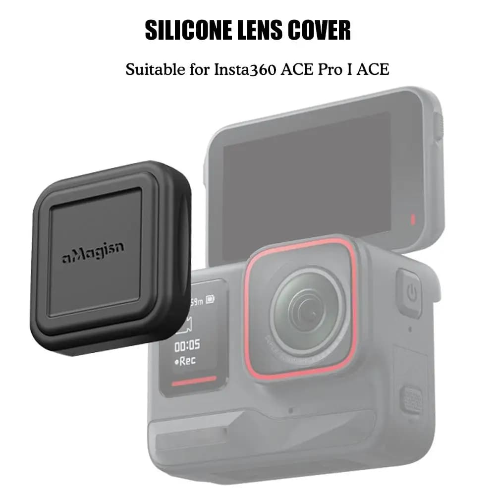Tappo protettivo per obiettivo per Insta360 Ace Pro Custodia protettiva per obiettivo in silicone Custodia antigoccia per accessori per action camera Insta360 Ace