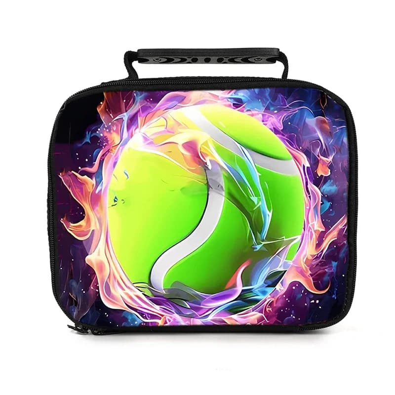 Borsa Termica Portatile per il Pranzo a Tema Palline da Tennis per Bambini/e, Miglior Regalo, Borsa Termica 2D Piatta a Cartone Animato per Bambini, Borsa Termica per Picnic