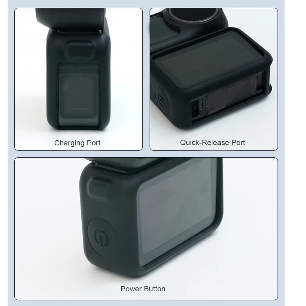 Silicone Case for Dji Osmo Nano Soft Protective Case Full Round Side Open Battery Protective action room accessories