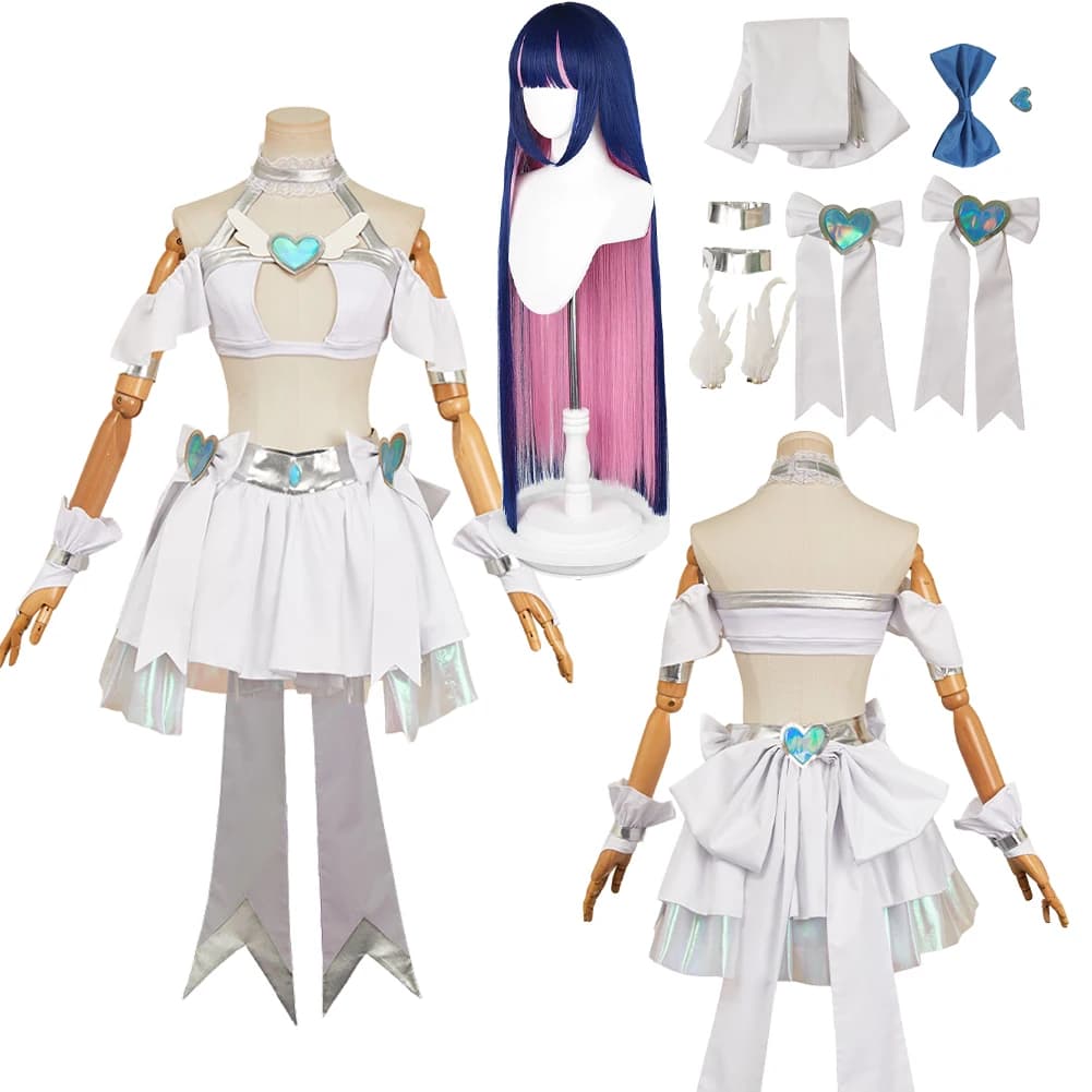 Anime Panty Stocking With Garterbelt Cosplay Stock Skirt Clothes Party Disguise Outfits Suit Roleplay Halloween Costume Carnival