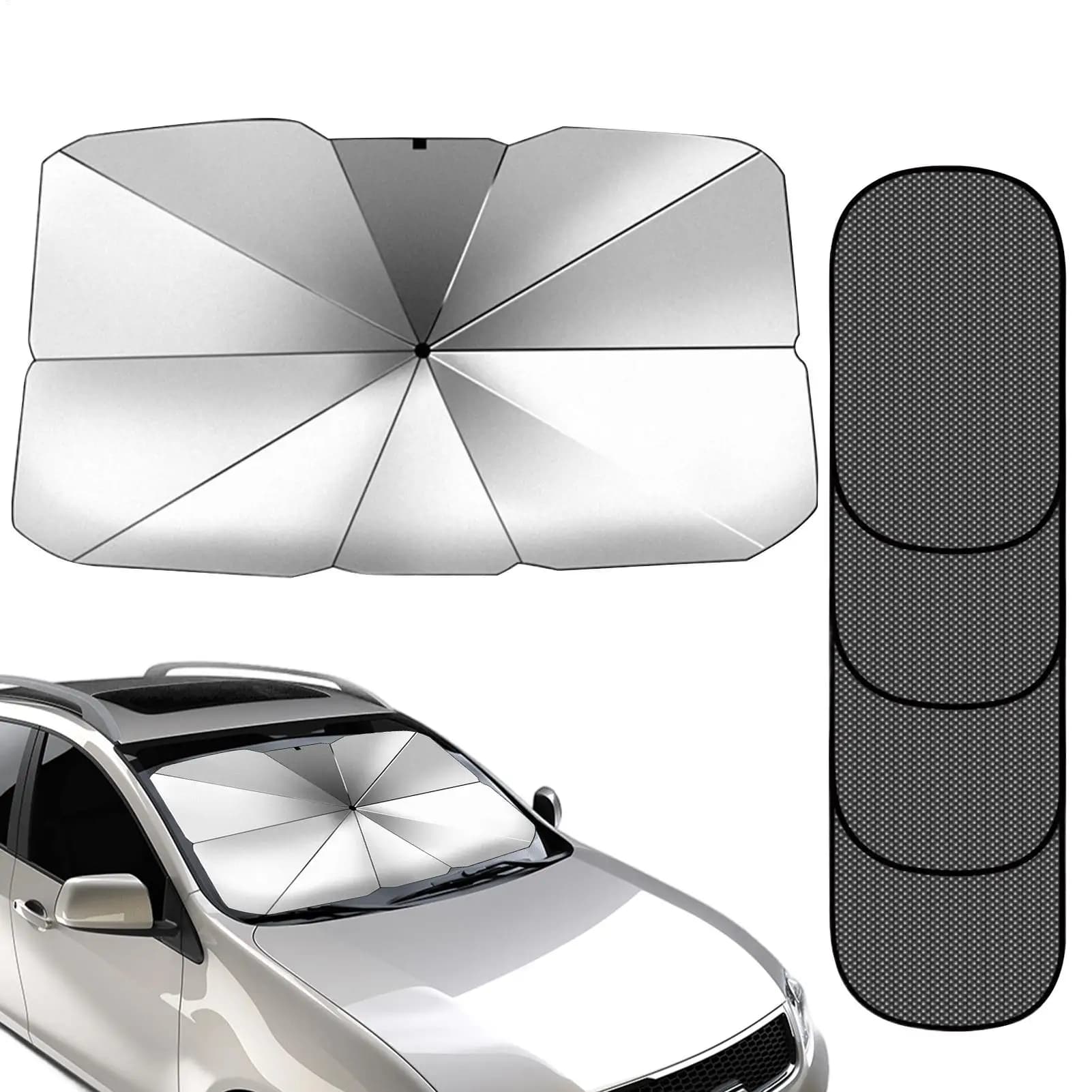 Paralumi per auto per finestrino anteriore Parabrezza protettivo automatico Parasole Strumento di protezione termica per auto Pieghevole Protezione solare a copertura totale