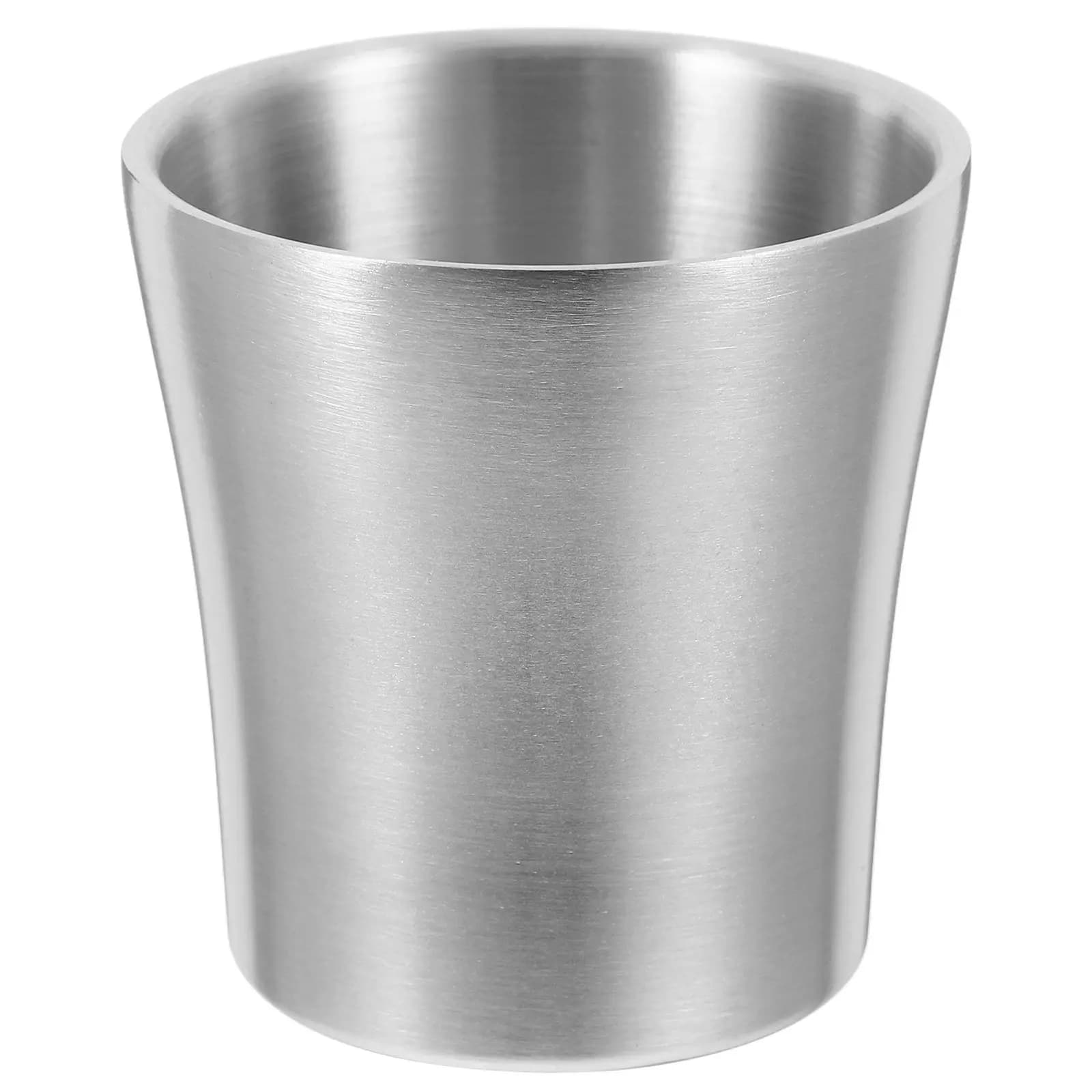 Bicchiere in Metallo Portaspazzolino in Acciaio Inossidabile, Bicchiere da Bagno 180ml Impilabile Infrangibile, Tazza da Viaggio per Risciacquo