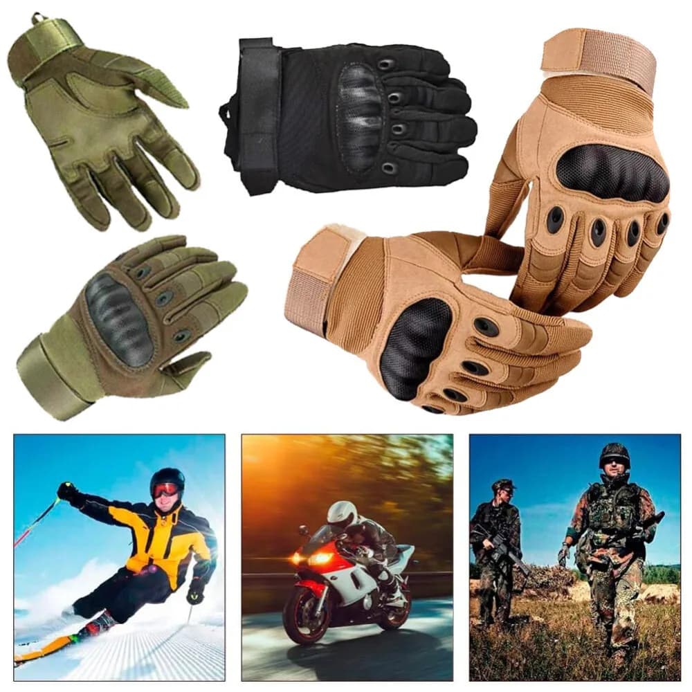 Guanti da Moto per Uomo con Touch Screen, Guanti da Guida con Protezione Nocche, Guanti Tattici