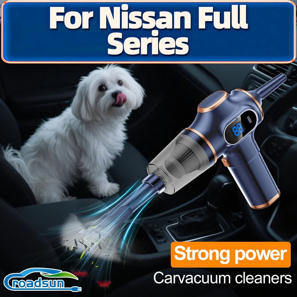 ROADSUN Per Nissan Serie Completa 4 in 1 Aspirapolvere Per Auto 98000PA Cordless Senza Fili Pulitore Portatile Tenuto In Mano Auto Aspirapolvere