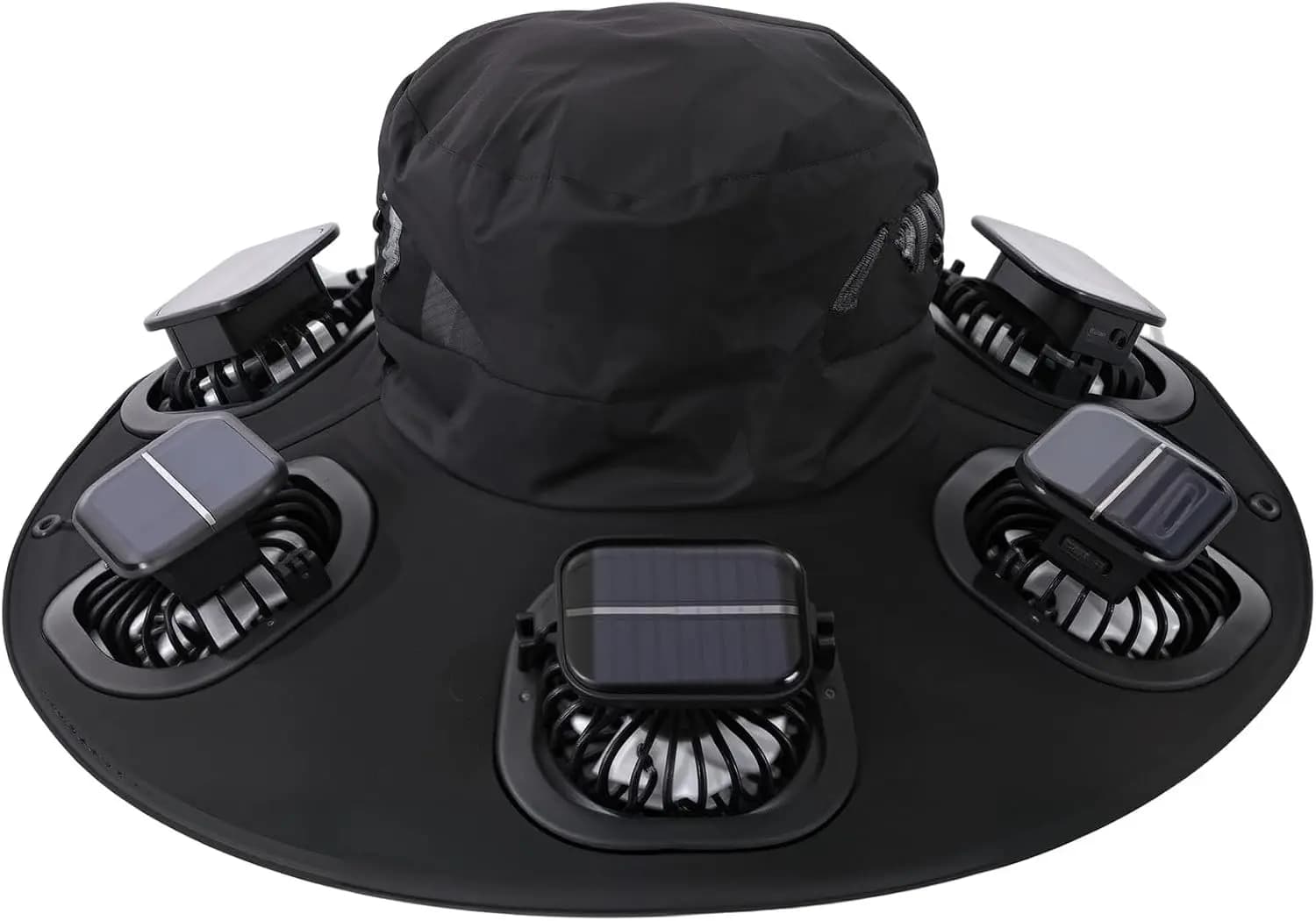Hot 6 Fans Solar Fan Hat Breathable UV Protection Wide Brim Sun Cap Summer Fan Visor Cap For Men Outdoor Hiking Camping Fishing