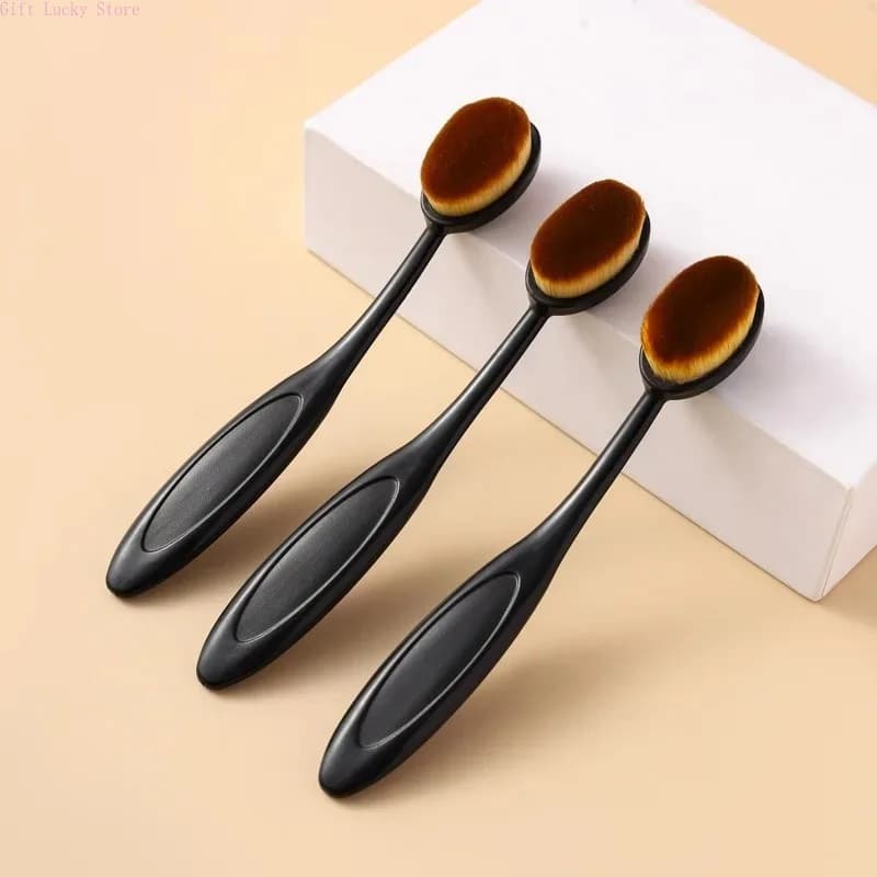 1-5 pezzi grande pennello per fondotinta spazzolino da denti a forma di trucco strumenti per il trucco ottenere un'applicazione veloce uniforme di creme e polveri cosmetiche