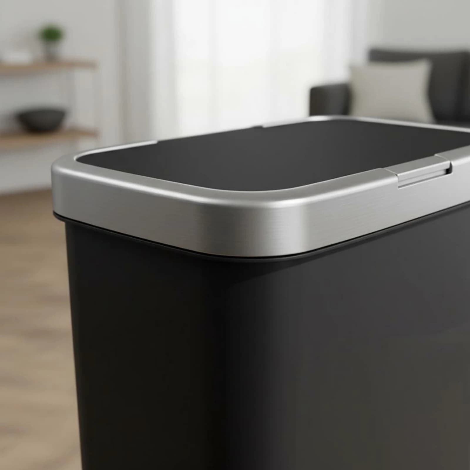 Tall Pedal Trash Can Luxury Design Raised Trash Bin with Lid Large Capacity Waste Bin Easy to Use Household Storage for Home