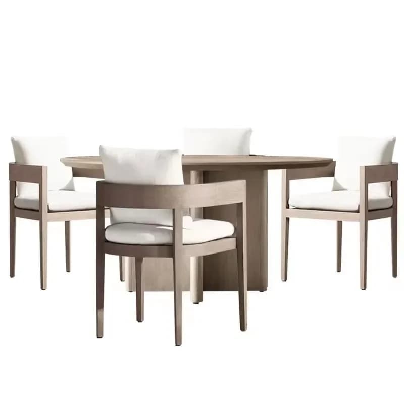 Villa waterproof and sunscreen outdoor furniture Internet celebrity teak open-air balcony tables and chairs from two pieces