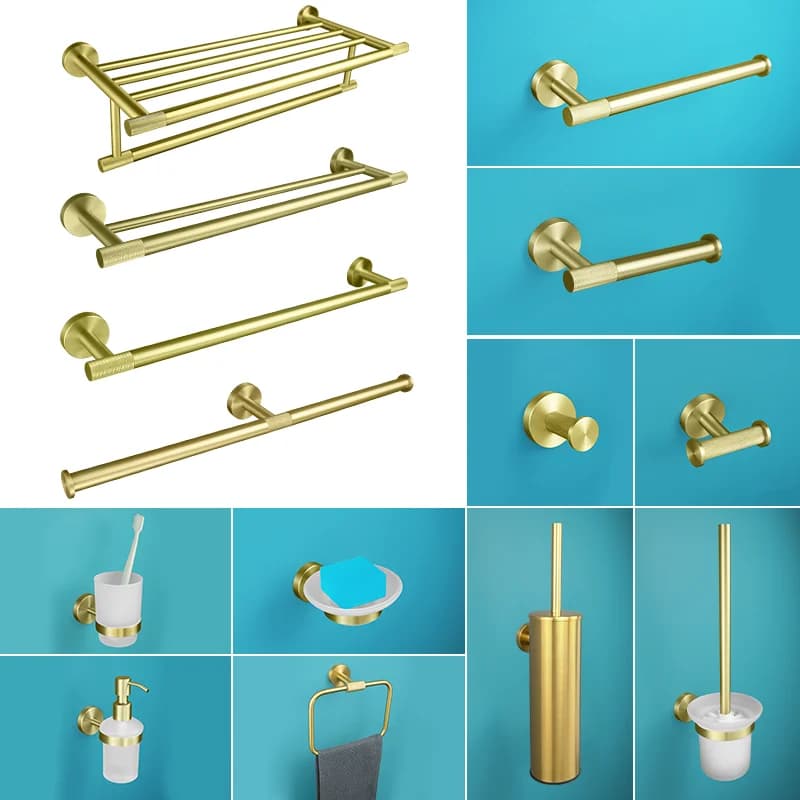 Accessories for bathroom brushed gold door paper hanger clothes hanger holder stainless steel door pin