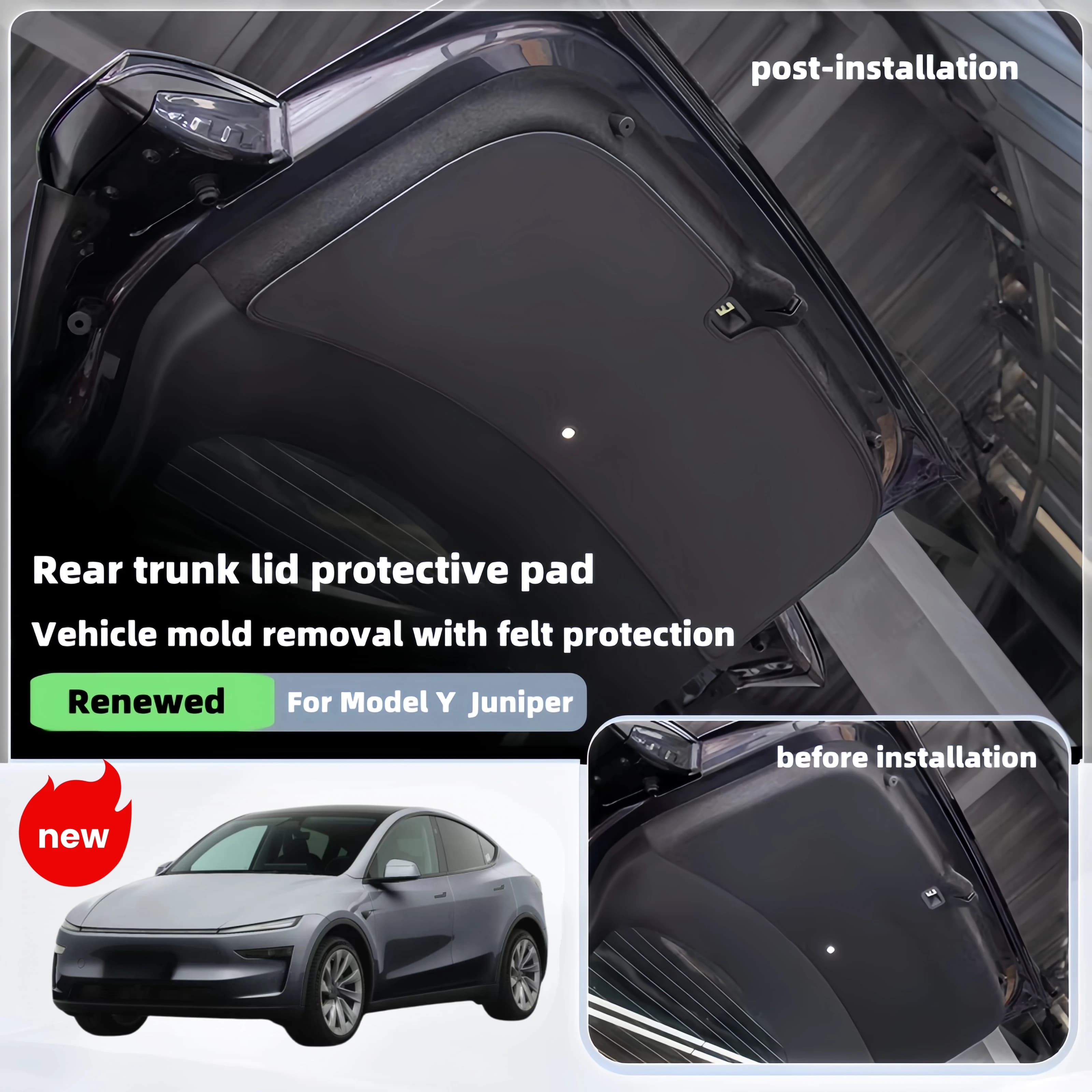 1 Pezzo Protezione per Portellone Posteriore in Pelle per Model Y Juniper 5 Posti, Compatibile con il Bagagliaio per la Protezione del Veicolo
