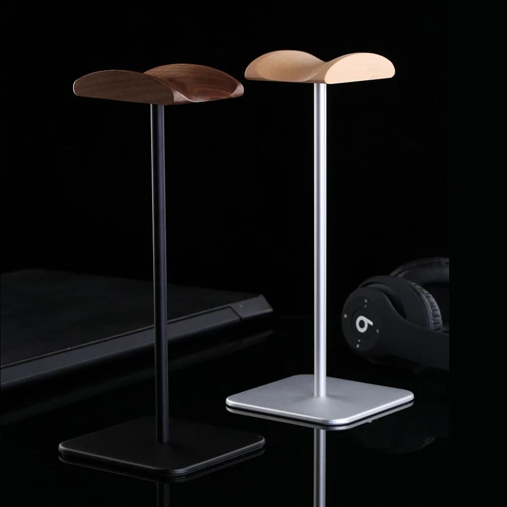 Mchose V9 PRO headset holder Solid Wood Headphone Stand Aluminum Alloy Headset Holder Walnut Display Rack Metal Headphone Stand
