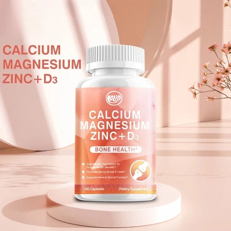 XEMENRY Calcium supplement + magnesium + zinc + vitamin D3 - Strengthens bone health and improves muscle strengthSupplers
