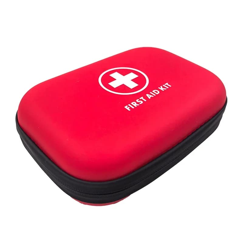 Kit di pronto soccorso compatto con custodia rigida con moschettone – Borsa medica di emergenza portatile per esterni, viaggi e casa