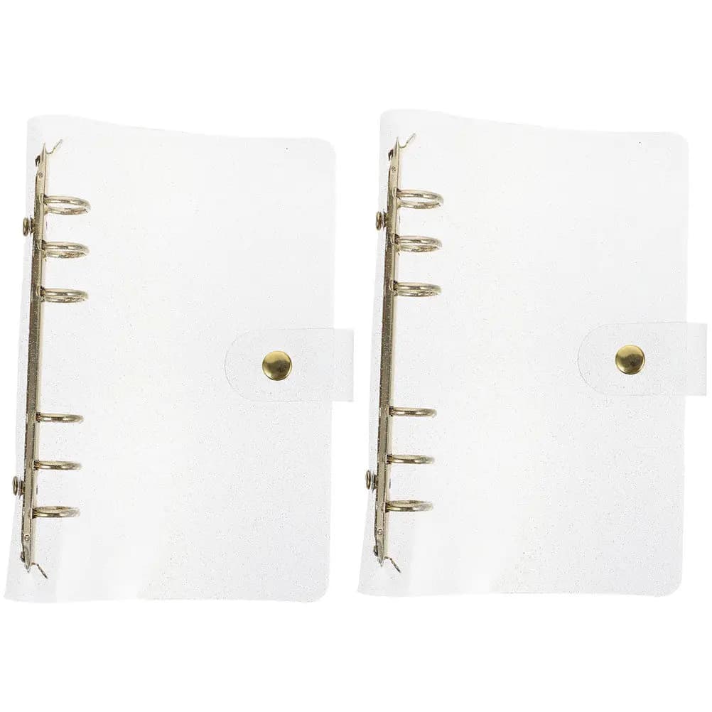 2 Pezzi Copertine Premium in PVC per Raccoglitori, Cartelle Trasparenti per Quaderni con Clip Regolabili per Ufficio, Scuola, Archiviazione Documenti e Organizzazione