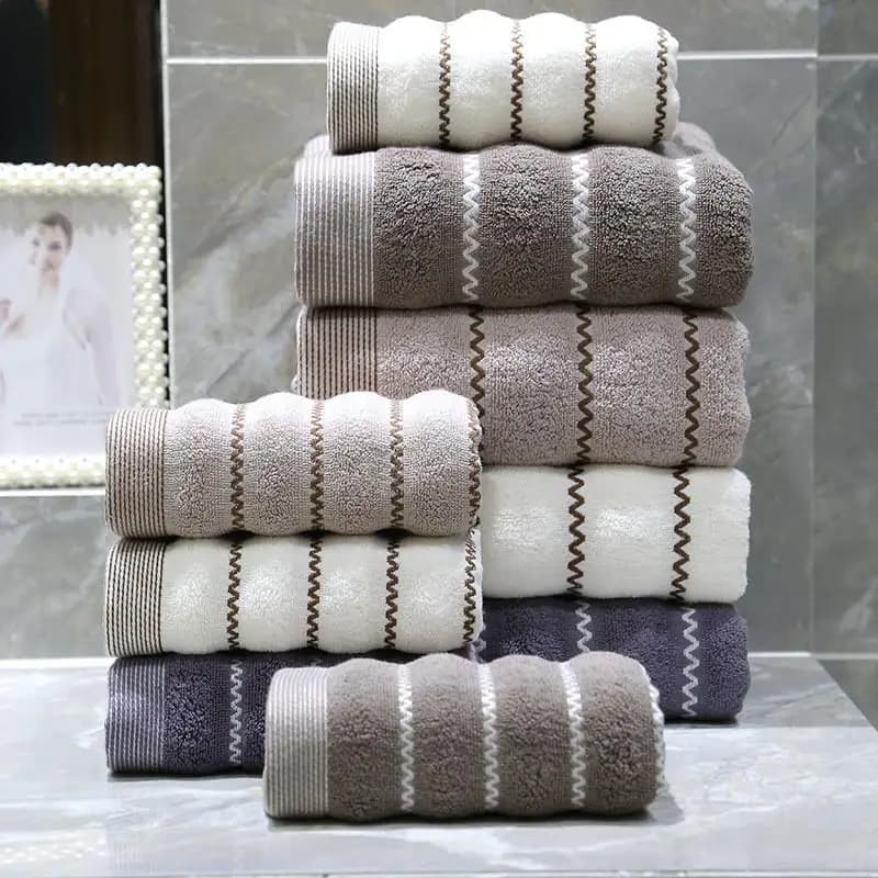 Bathroom towel in Pure Cotton, Large size, Household towel / Yuan towel/Feeder, Non Antibacterial, Slow towel, Other Furniture Fabrics