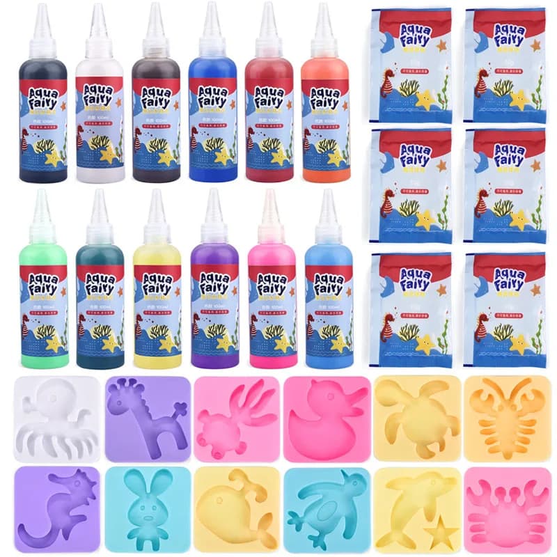 Adesivi per pittura artigianale fai-da-te fatti a mano per bambini Educazione Montessori Origami Kit di elfi d'acqua magici Set di giocattoli Regalo per bambini Artigianato per bambini
