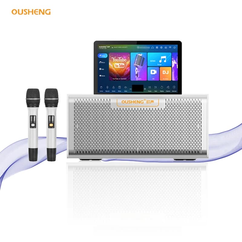 Sistema di canto audio Android professionale all-in-one wireless per macchina karaoke Bluetooth e home theater audio eccellente