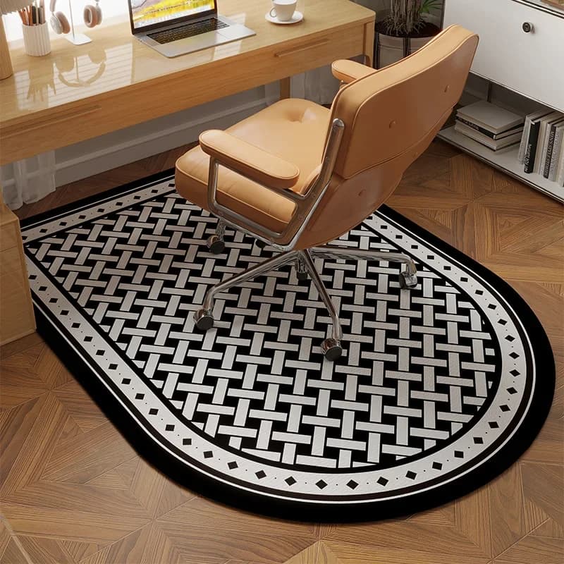 VIKAMA Cuscino per sedia da computer ad arco in stile lusso antiscivolo e durevole Tappetino per sedile da scrivania Tappeto per ufficio Decorazione della casa
