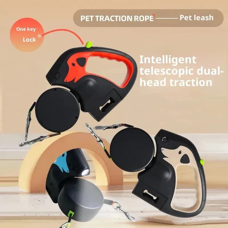 Guinzaglio Retrattile Fantasia - Guinzaglio per Cani Auto-Retrattile da 3M con Impugnatura Antiscivolo, Design Anti-Groviglio per Cani di Taglia Media (CE)
