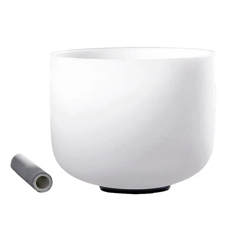 Frosted Quartz Crystal Singing Bowl 432Hz 440Hz Meditation Mindfulness Chakra Sound Therapy Musical Tool