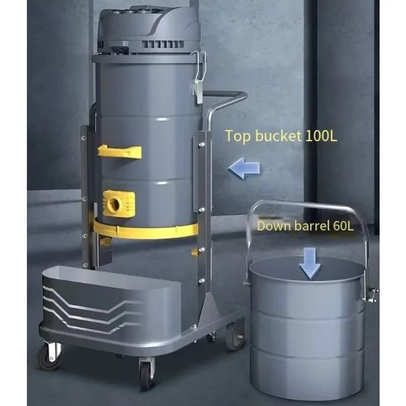 Aspirapolvere Industriale 6000W 160L - Per Solidi e Liquidi, Adatto per Roccia e Polvere